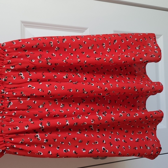 Sienna Sky women's S Red dress with button and ruffle detail - Picture 7 of 10